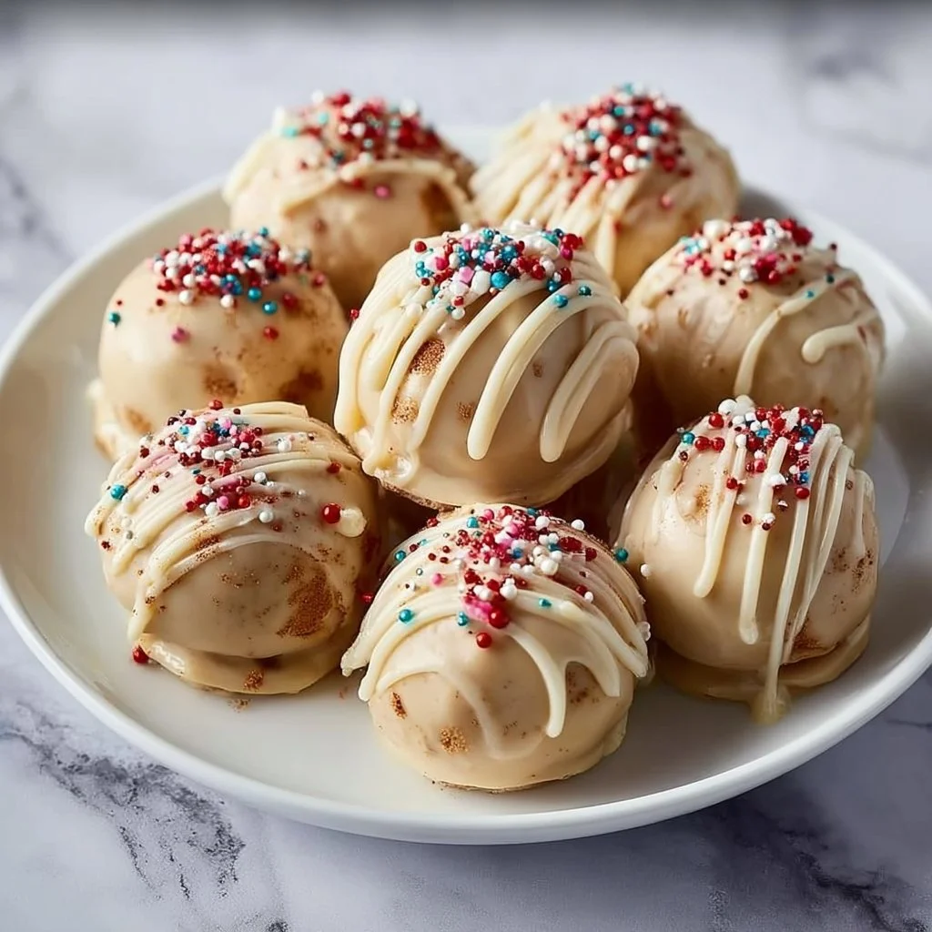 Decadent gingerbread truffles decorated with festive sprinkles