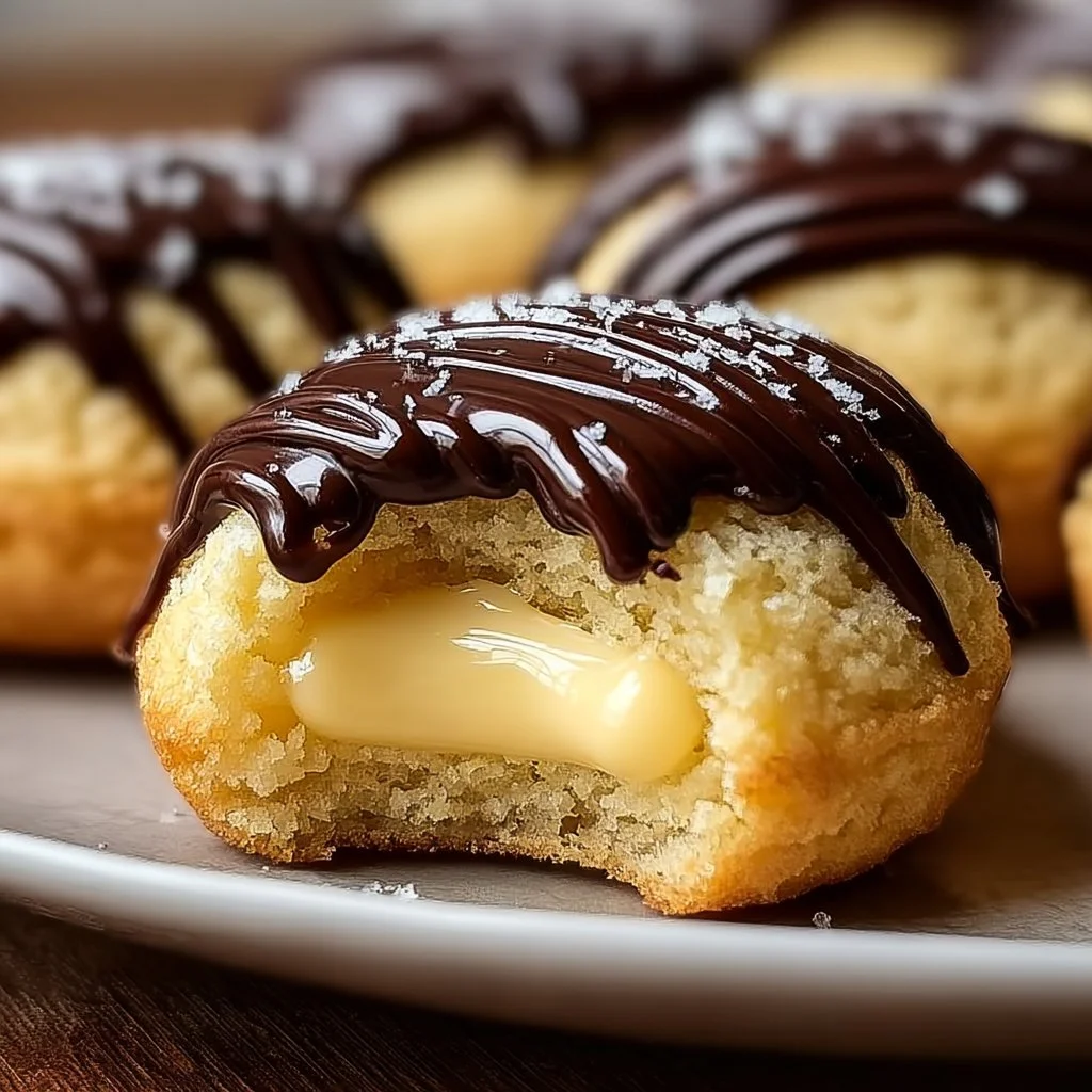 Delicious Boston Cream Pie Cookie Bites on a plate, ready to enjoy.