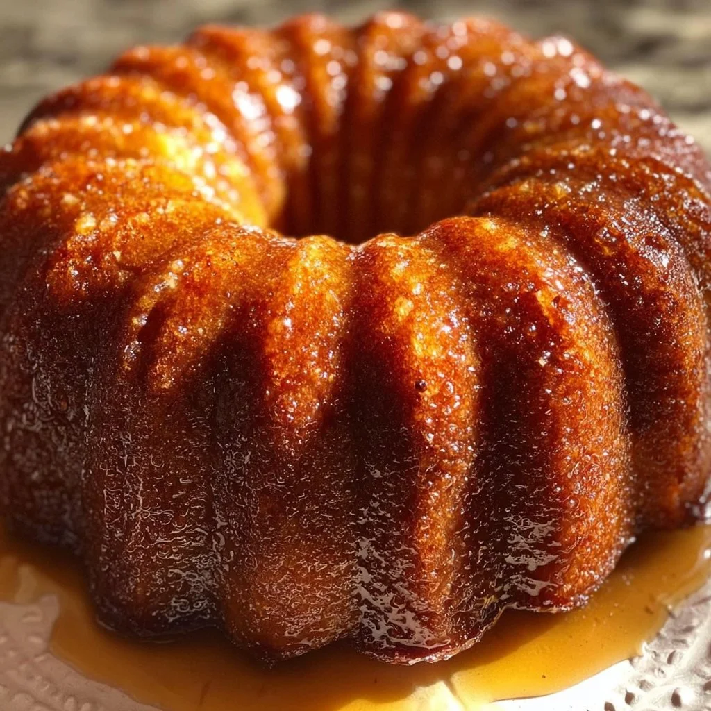 Brown Sugar Glazed Apple Bundt Cake with fresh apples and warm spices