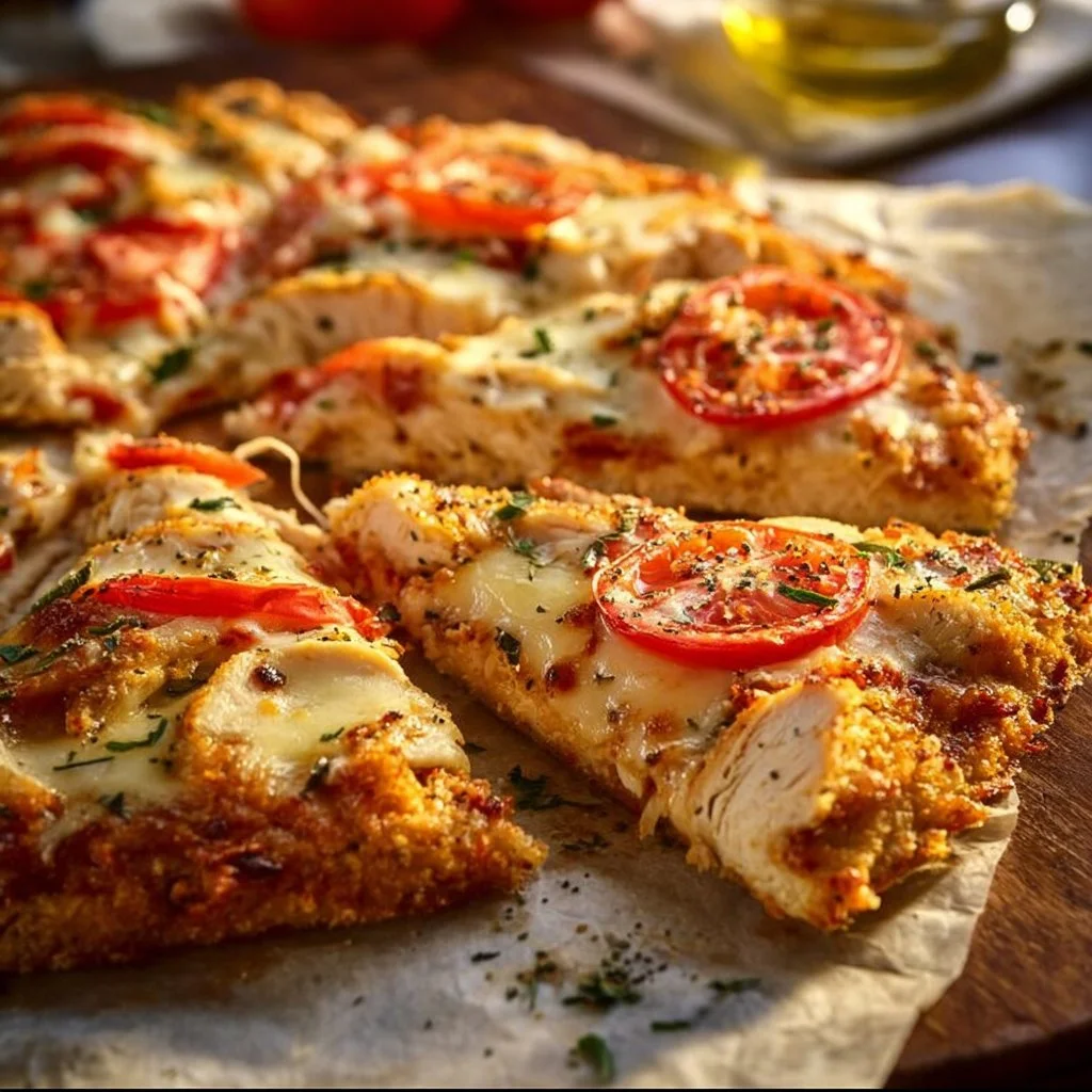 Canned chicken pizza crust recipe for a low-carb pizza option
