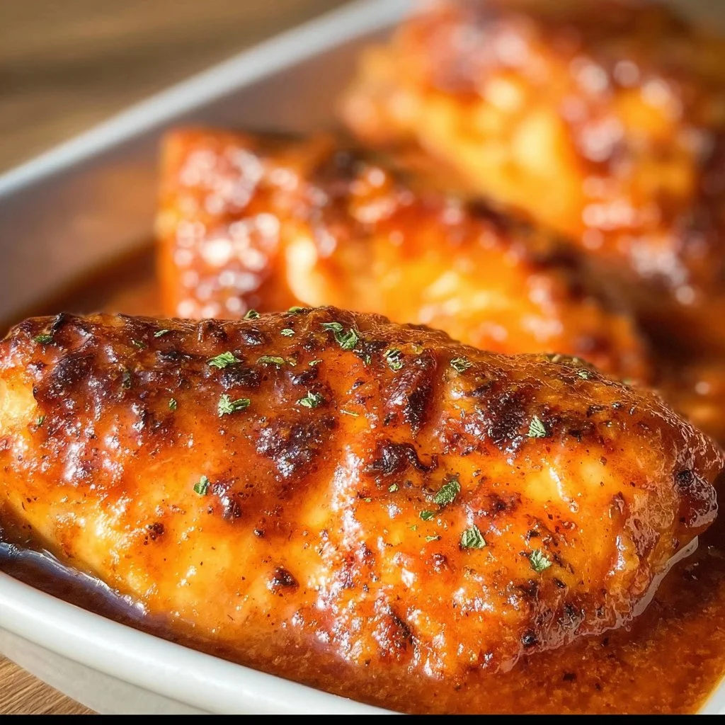 Plate of Catalina Chicken with vegetables and sauce