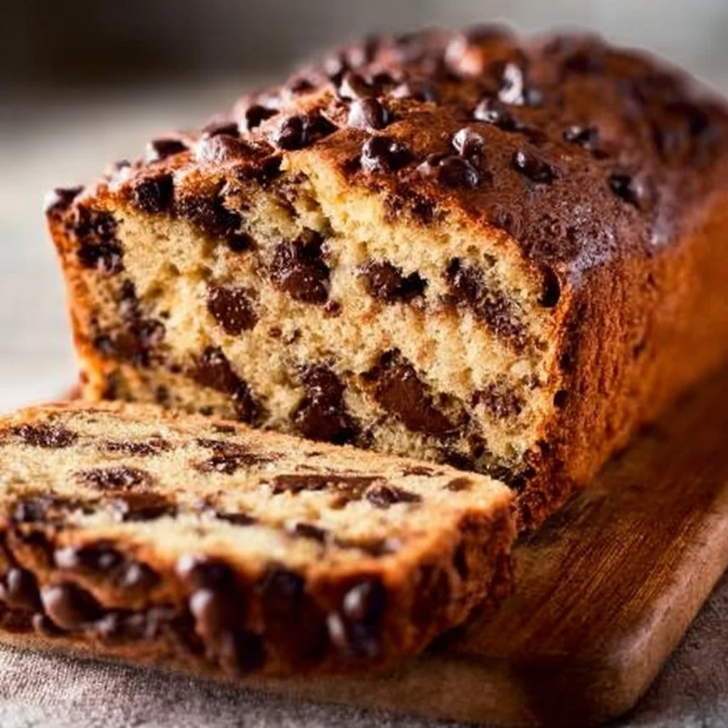 Delicious Chocolate Chip Loaf Cake with rich chocolate chips and a moist texture