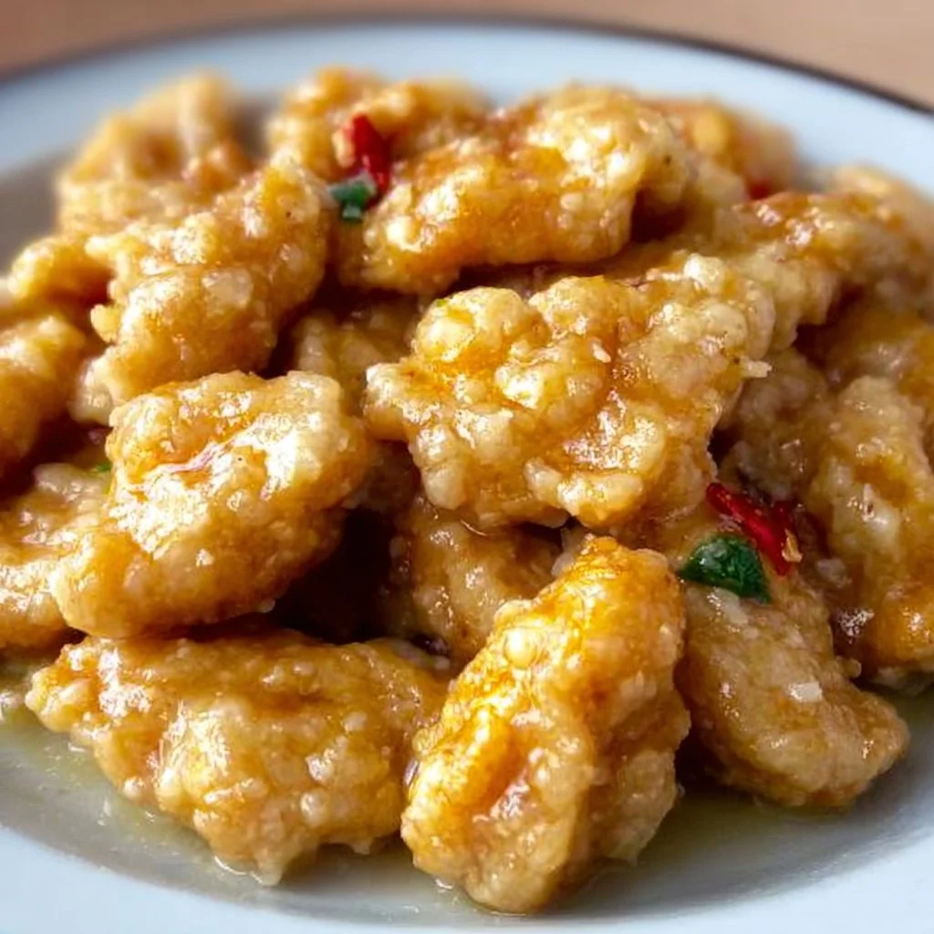 Coconut Chicken dish garnished with fresh herbs and lime