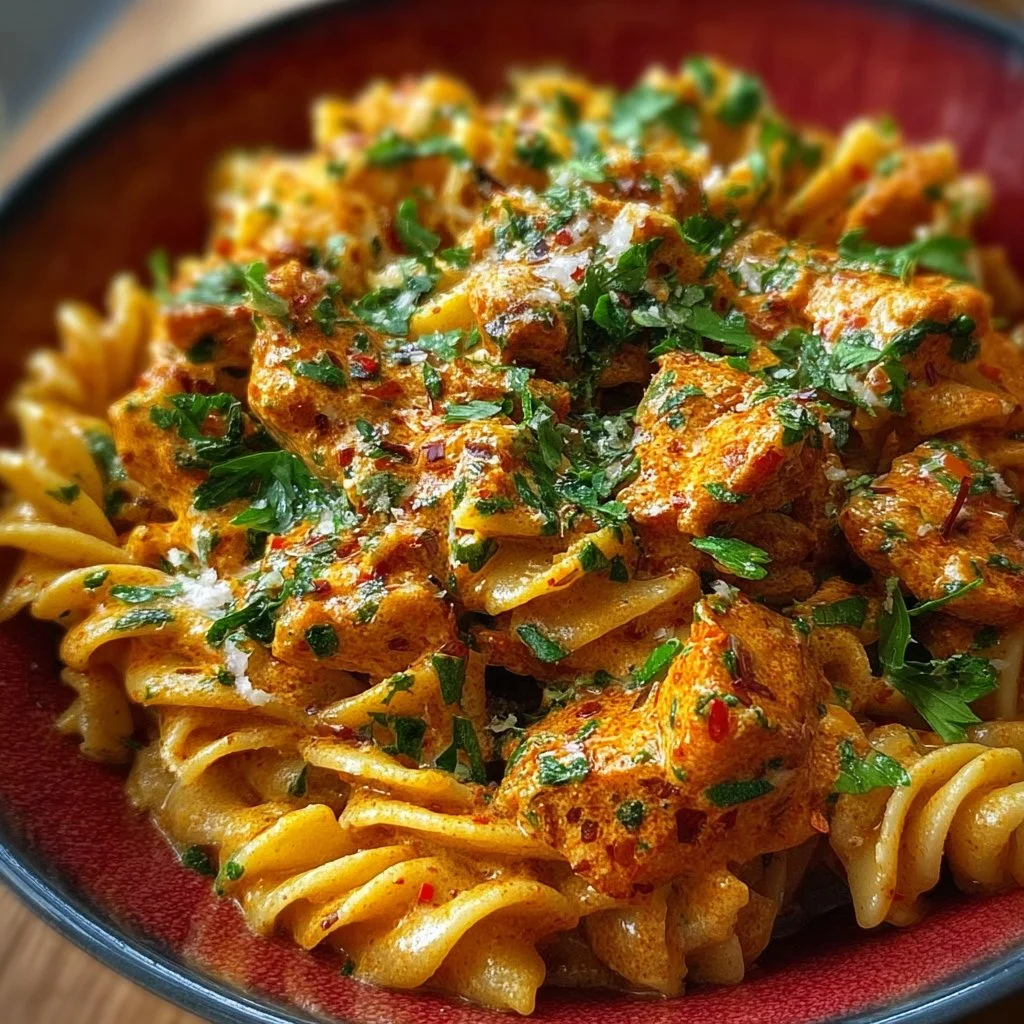 Cowboy Butter Chicken Pasta featuring creamy sauce and tender chicken