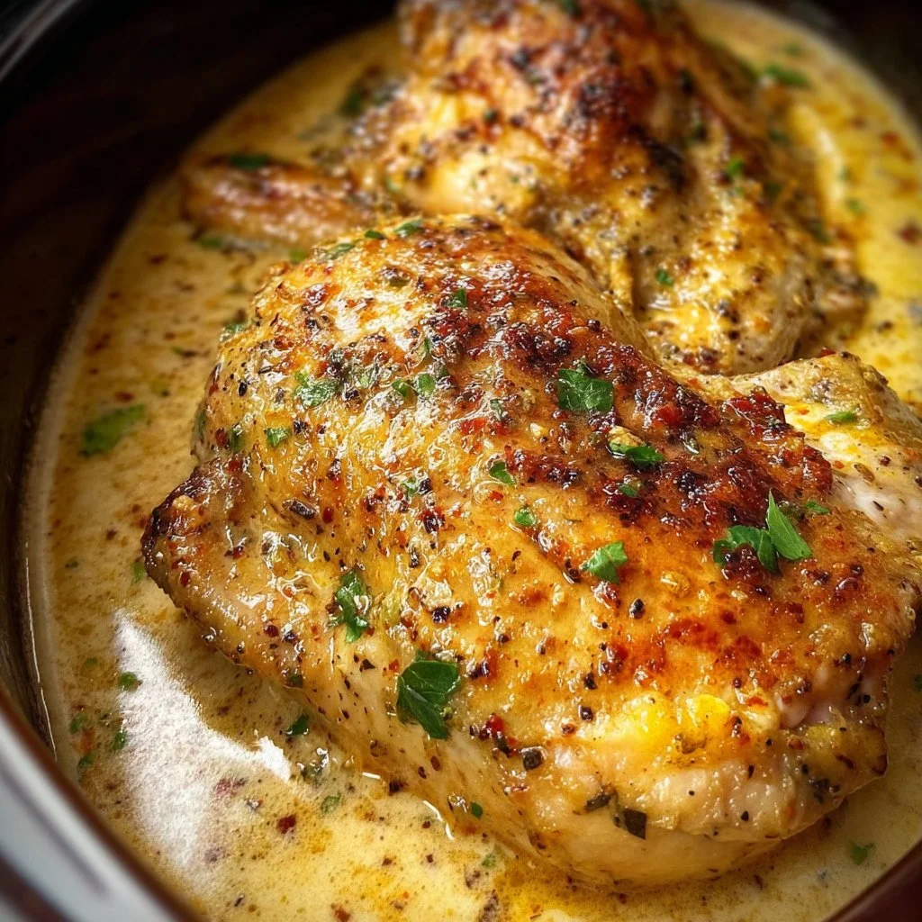 Delicious Crock Pot Angel Chicken recipe served with rice and vegetables.