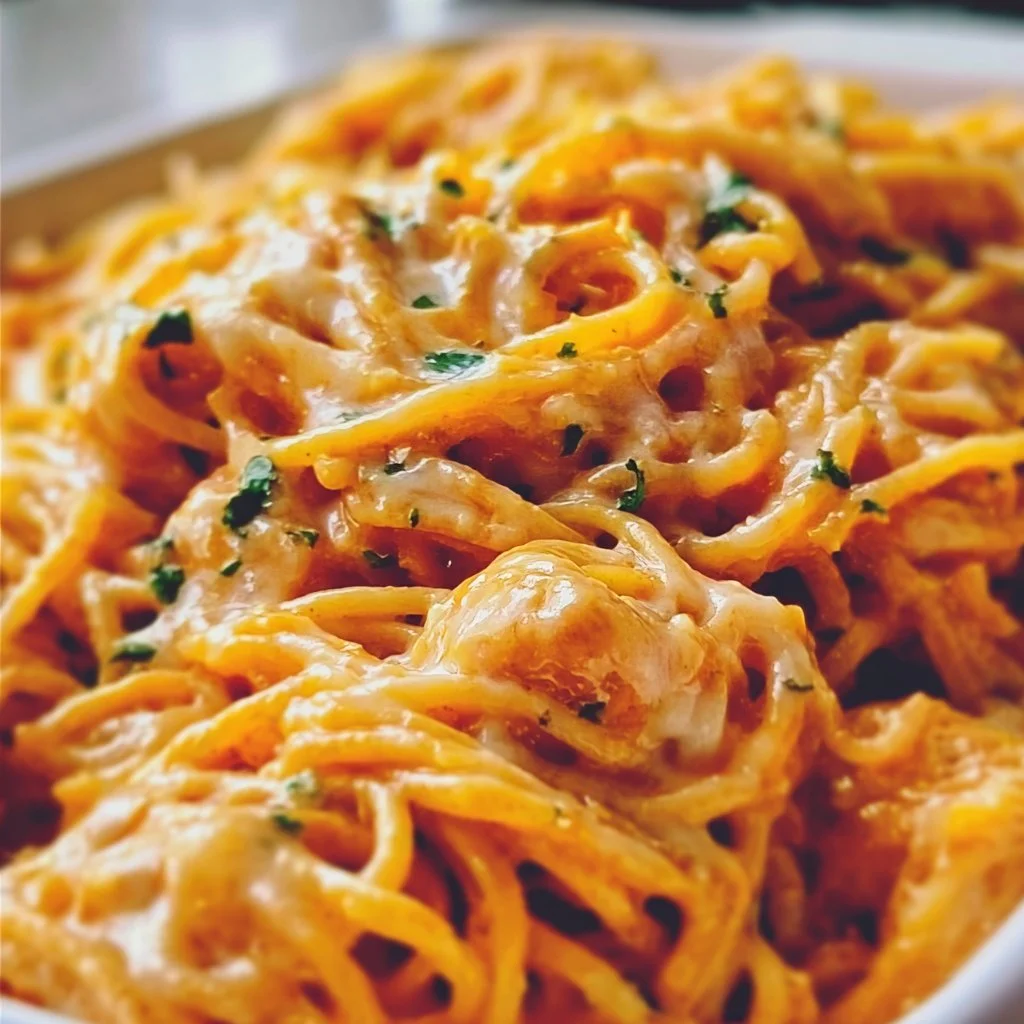 Plate of delicious spaghetti with sauce and fresh herbs