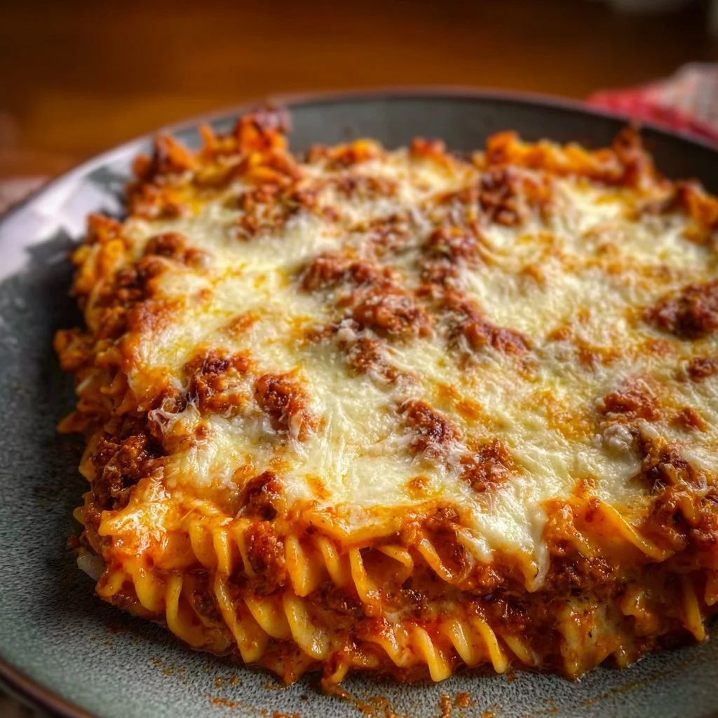 Easy Lazy Lasagna recipe with layers of pasta, cheese, and marinara sauce
