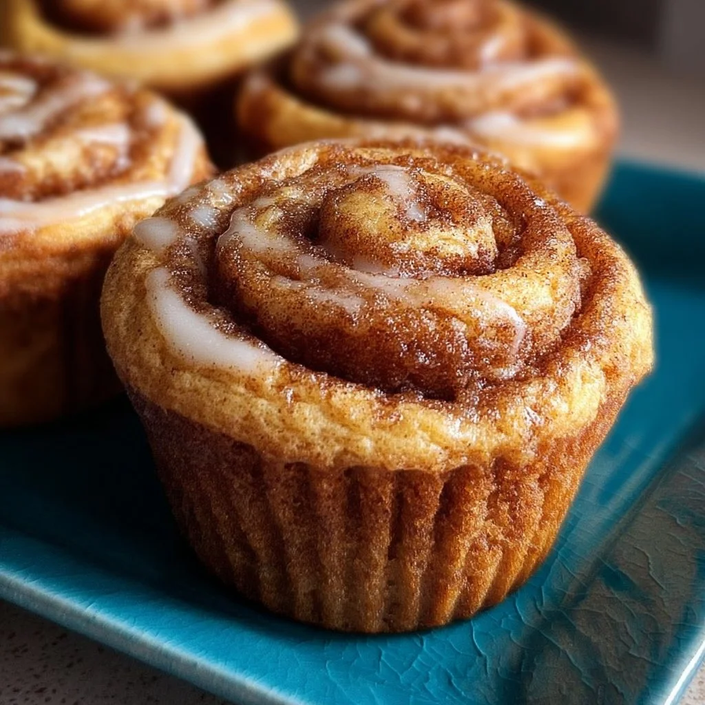 High-protein cinnamon roll muffins for a healthier dessert option