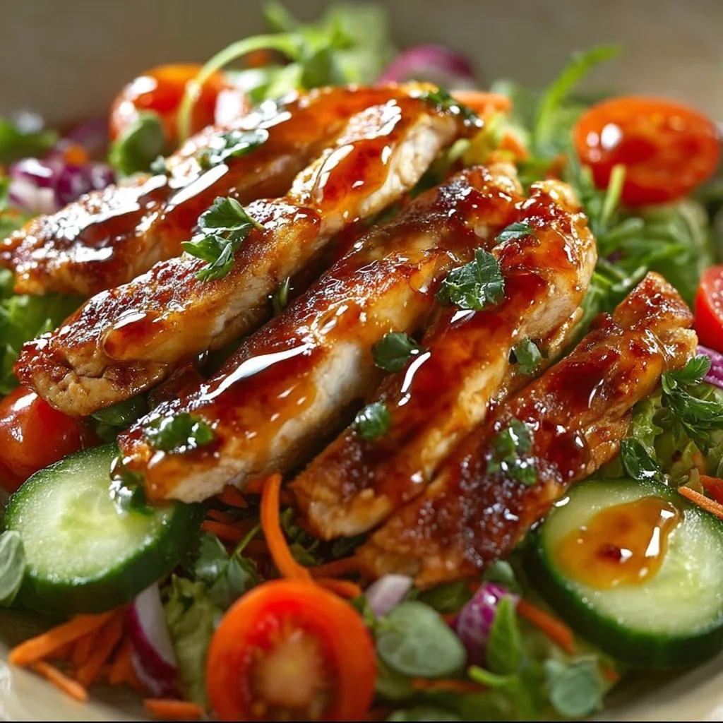 Delicious Honey Hot Chicken Salad with spicy and sweet flavors