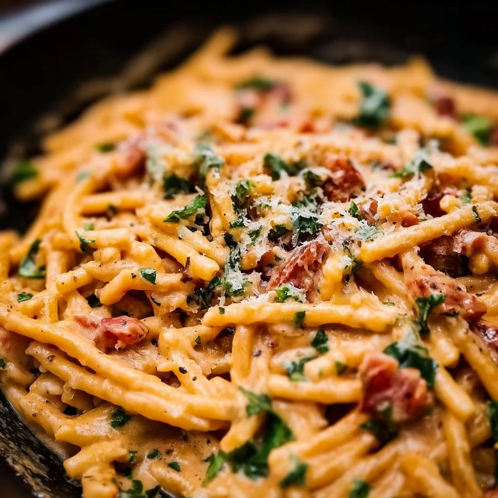 Delicious Marry Me Pasta served in a bowl with herbs and cheese
