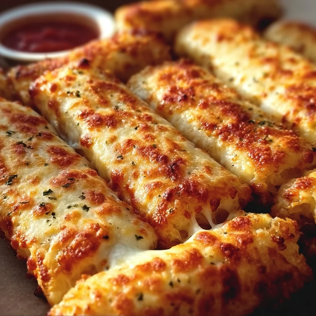 Delicious cheese sticks from Pizza Hut served with marinara sauce.