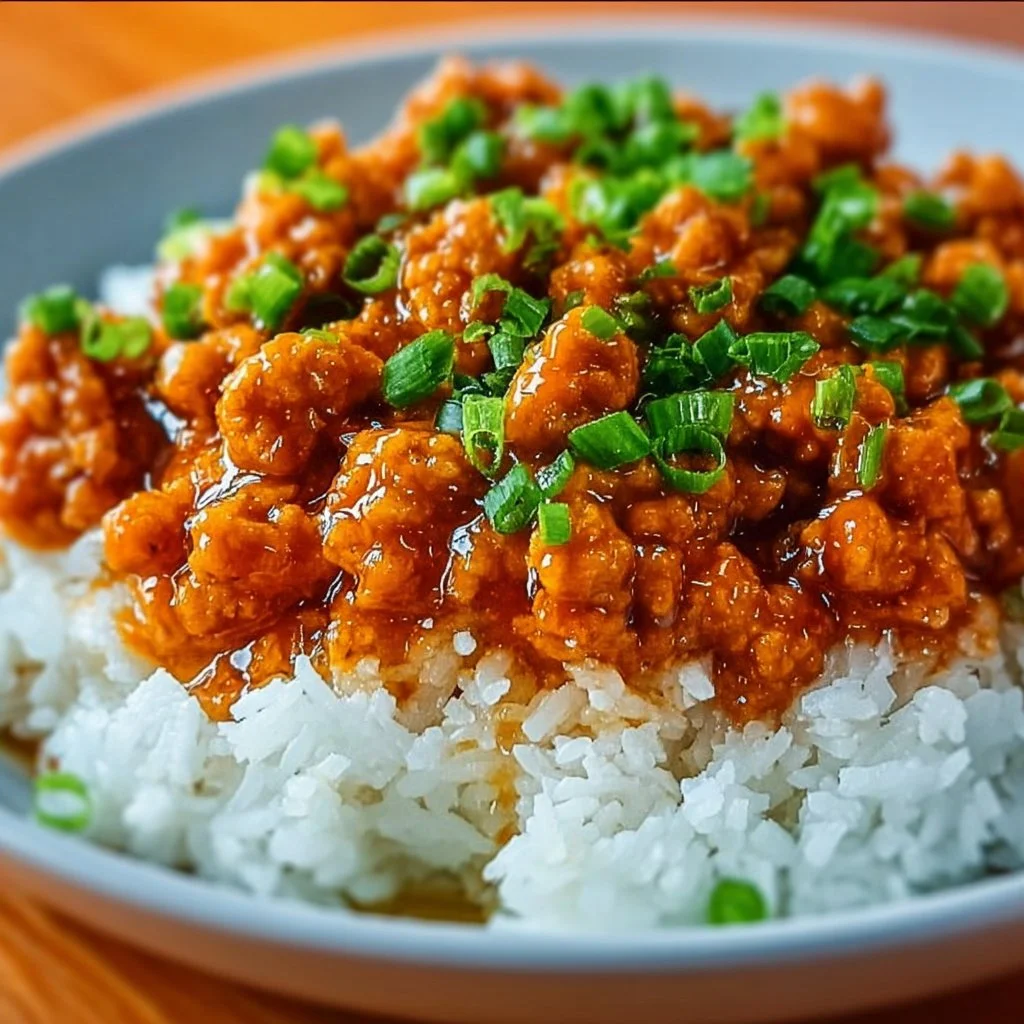 Quick orange ground chicken recipe with vibrant citrus flavor.