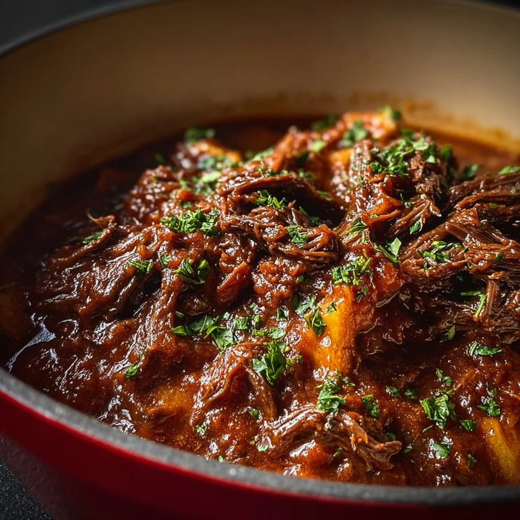 Slow-cooked short rib ragù served over pasta