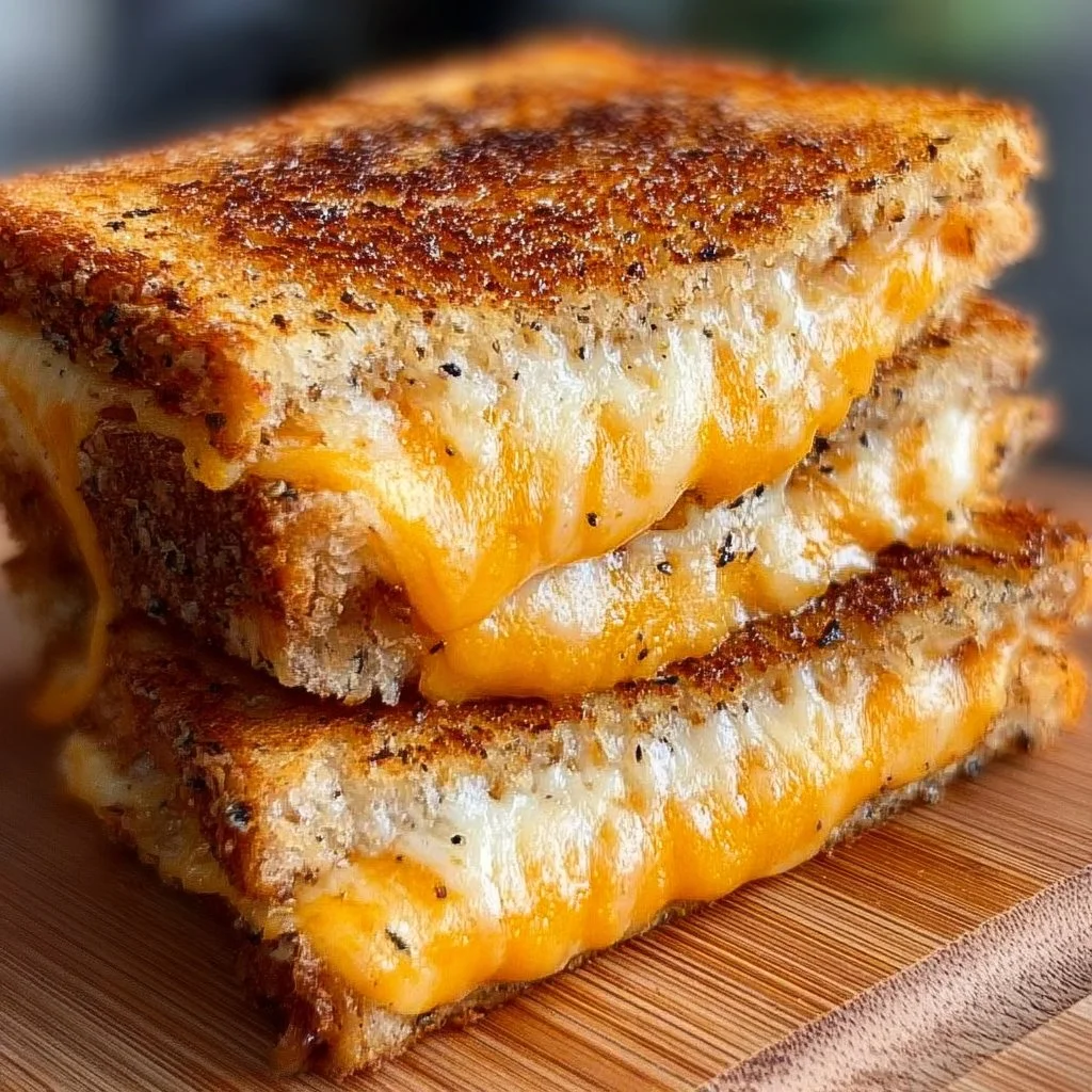 Delicious air fryer grilled cheese sandwich with gooey cheese and golden bread.
