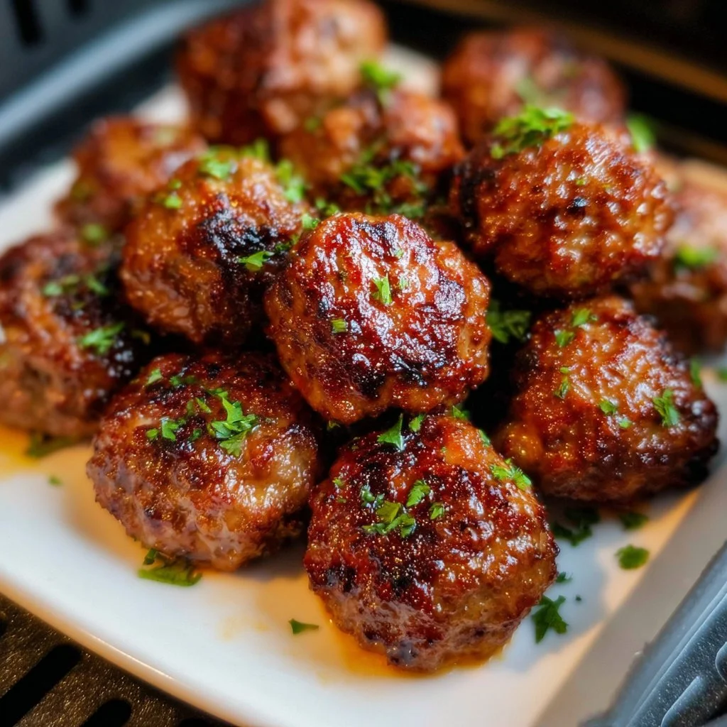 Delicious air fryer meatballs cooked to perfection