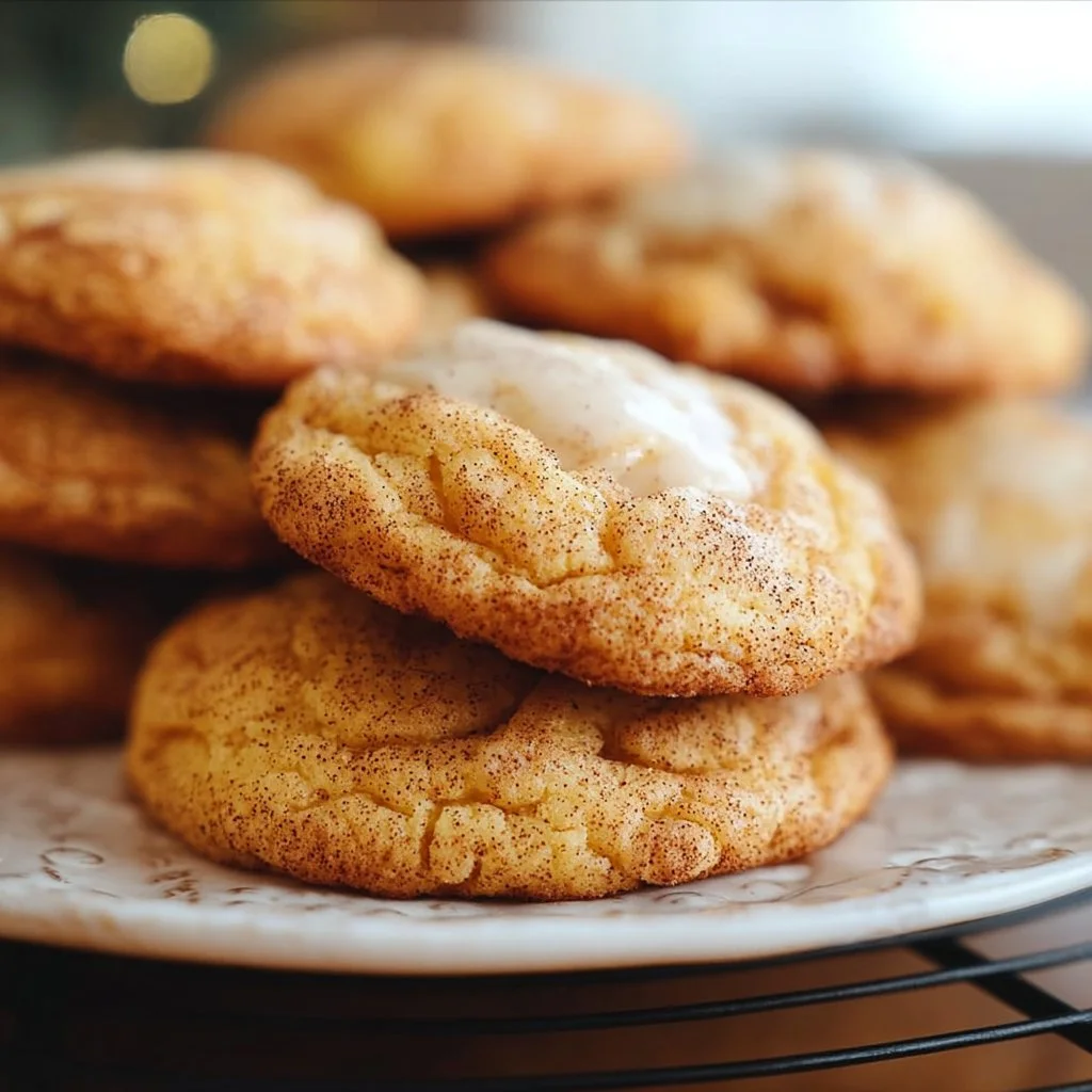 Batch of delicious Banana Drop Cookies on a rustic wooden table.