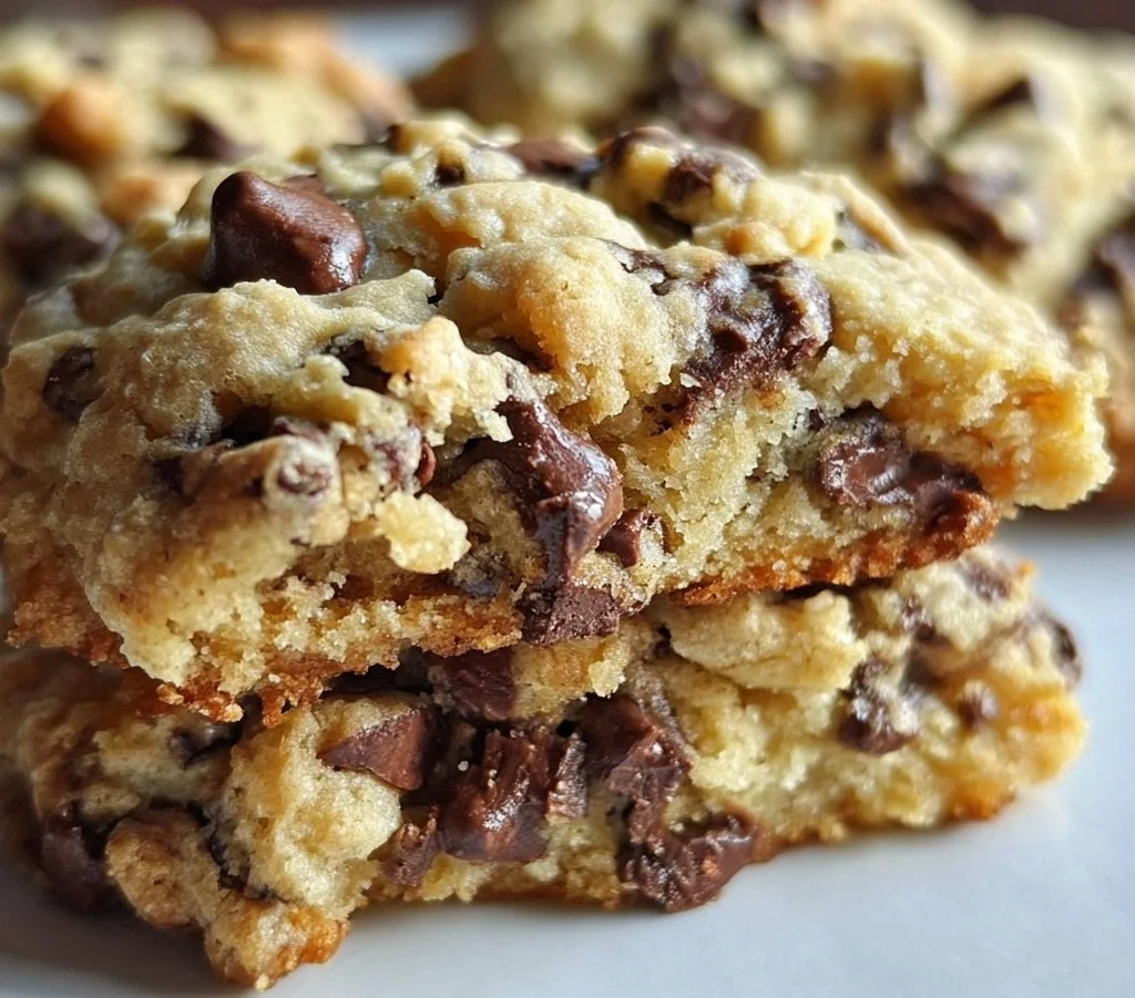 Delicious homemade Levain Cookies on a plate, showcasing their gooey center and chocolate chunks.