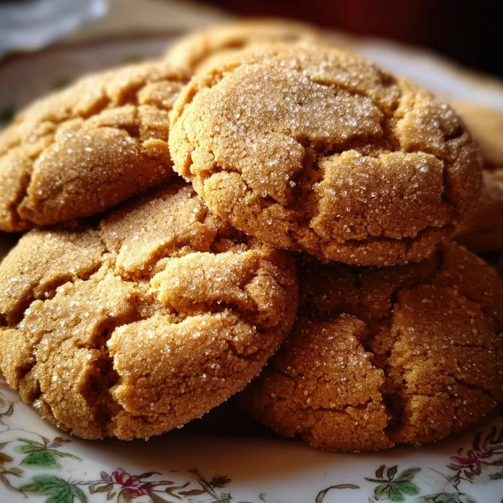 Delicious brown sugar butter cookies on a plate
