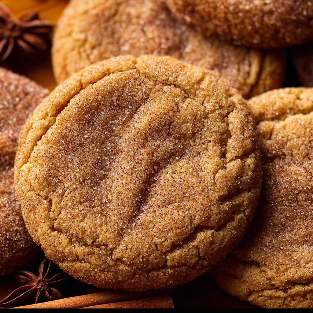 Chai spiced brown butter sugar cookies on a plate with chai tea