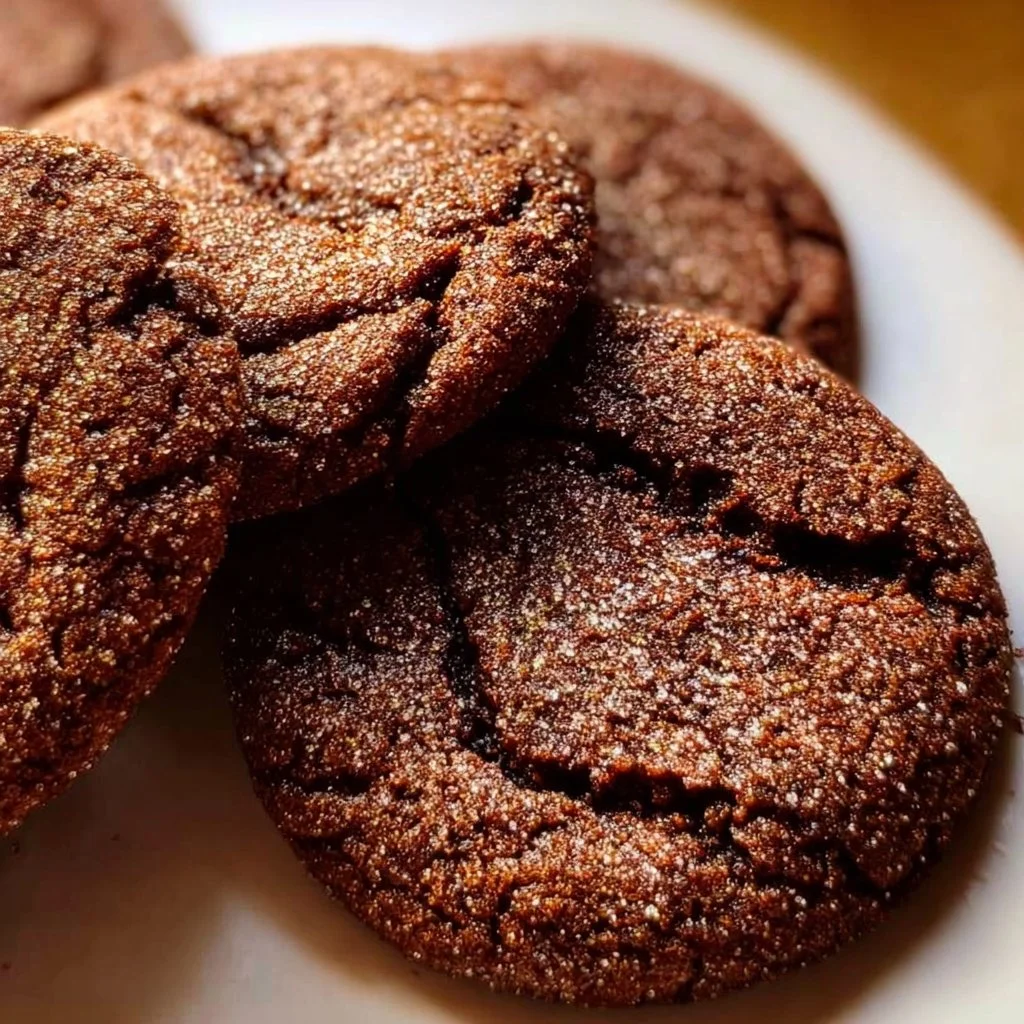 Chewy chocolate snickerdoodles with a cinnamon sugar coating