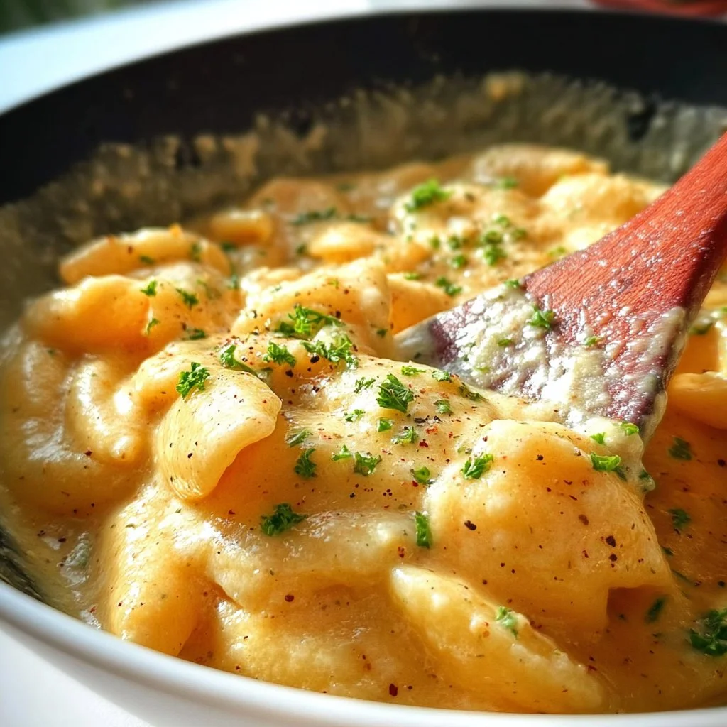 Delicious cottage cheese pasta sauce served over a bowl of spaghetti.