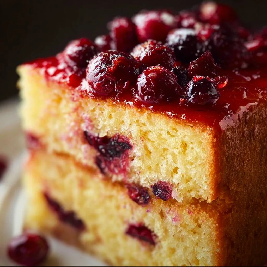 Delicious Cranberry Orange Cake with cranberries and orange zest