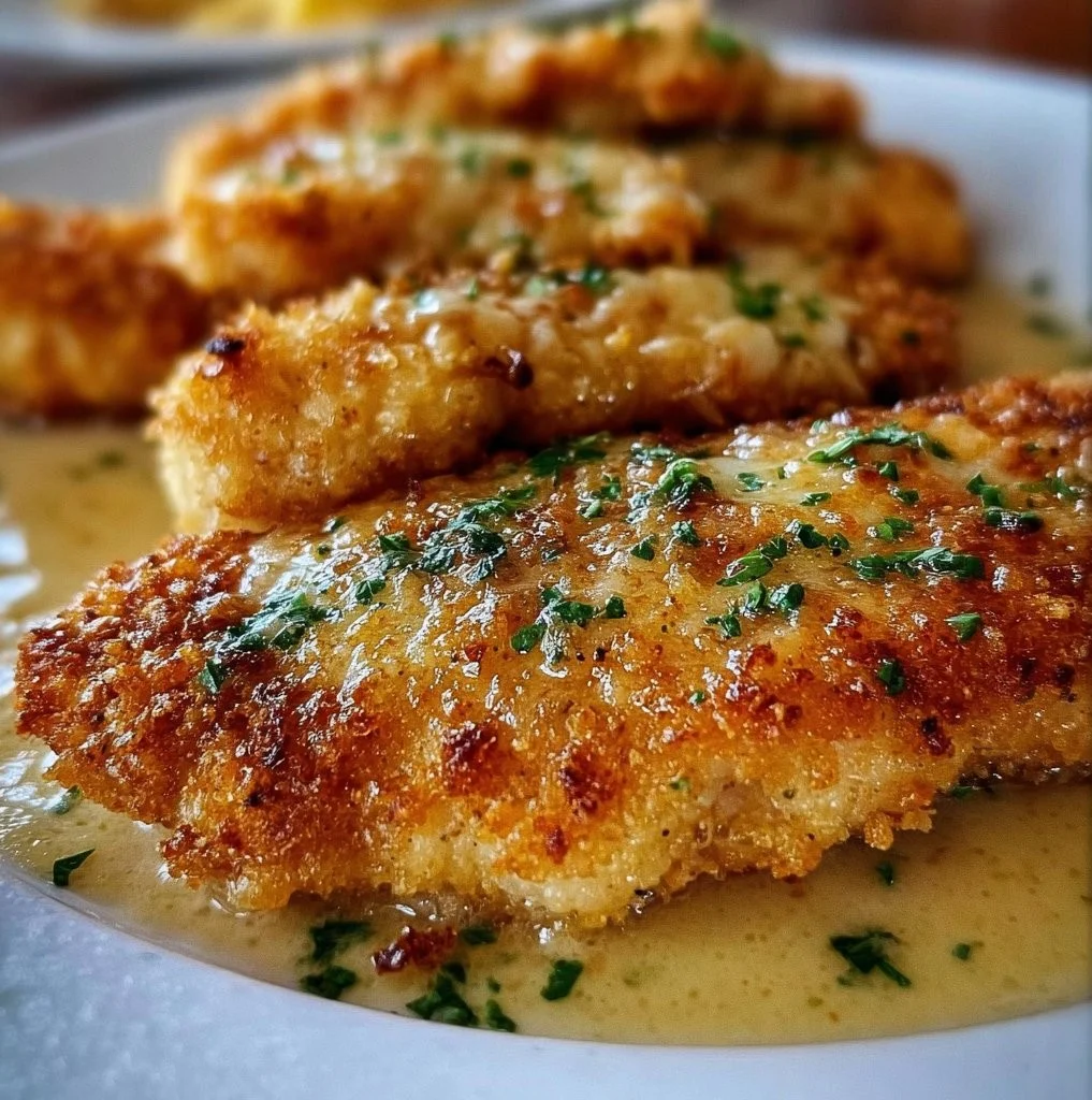 Deliciously crispy Easy Longhorn Steakhouse Parmesan Chicken ready to serve.