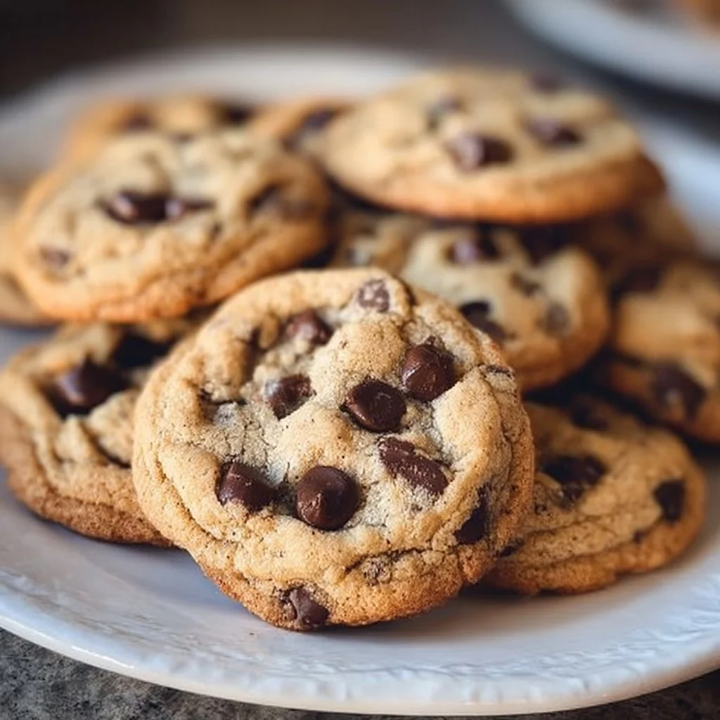 Delicious Joanna Gaines chocolate chip cookies on a wooden table