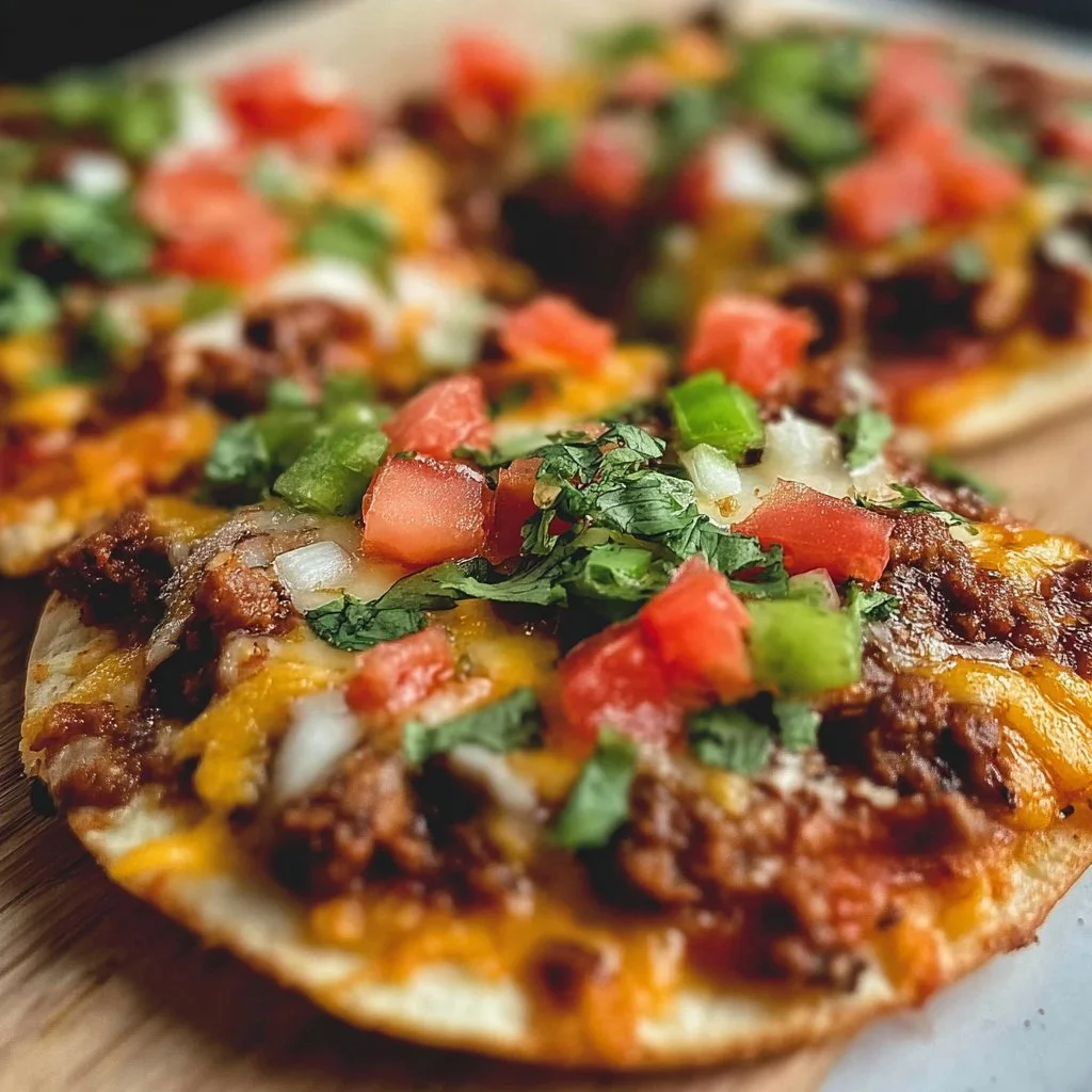 Delicious Mexican Pizza topped with fresh ingredients and vibrant flavors