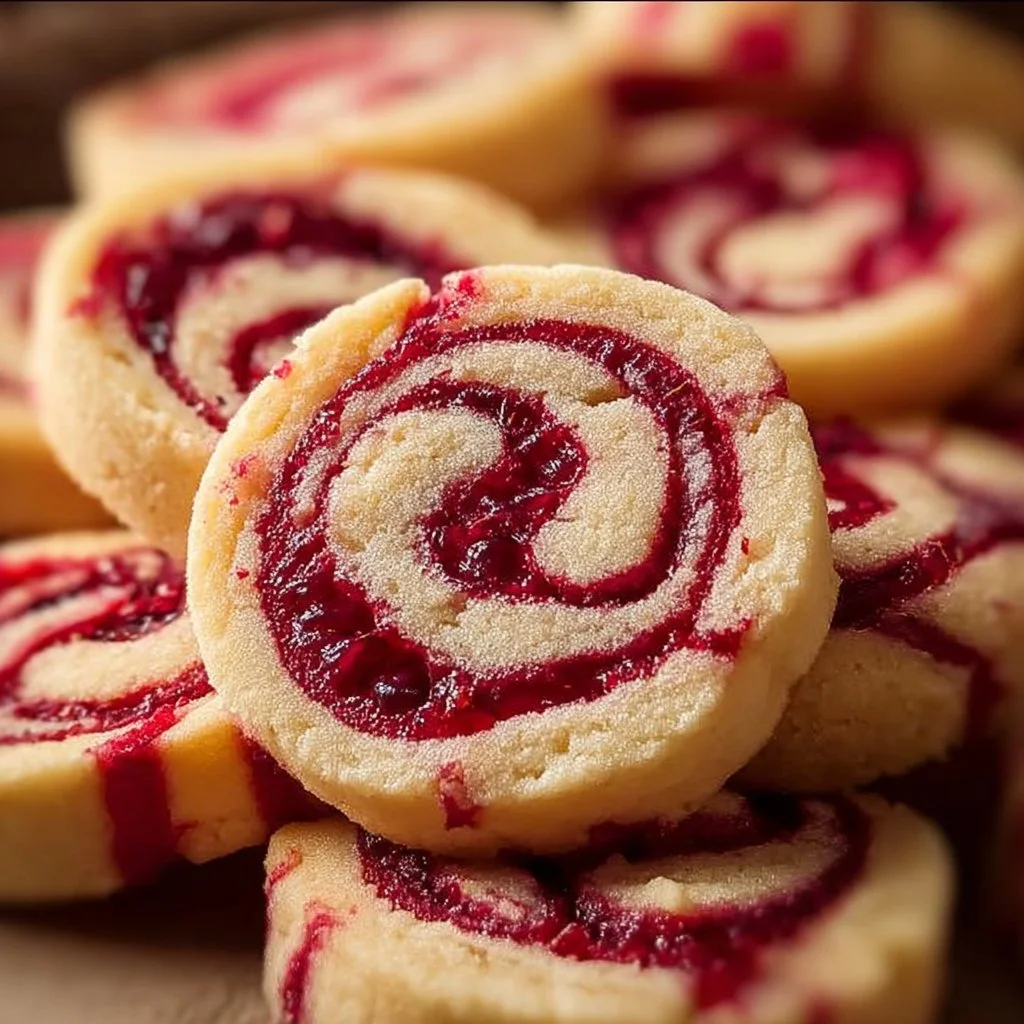 Delicious Raspberry Swirl Cookies with vibrant raspberry flavors