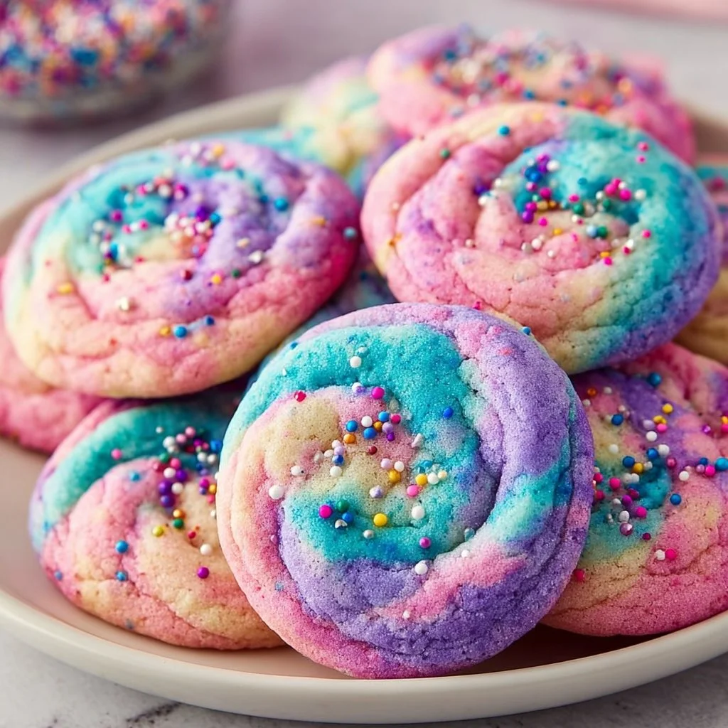 Colorful and whimsical unicorn cookies decorated for a magical dessert experience