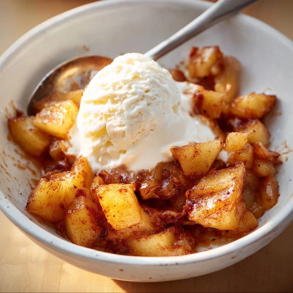 Deliciously cooked Air Fryer Apples with a crispy finish