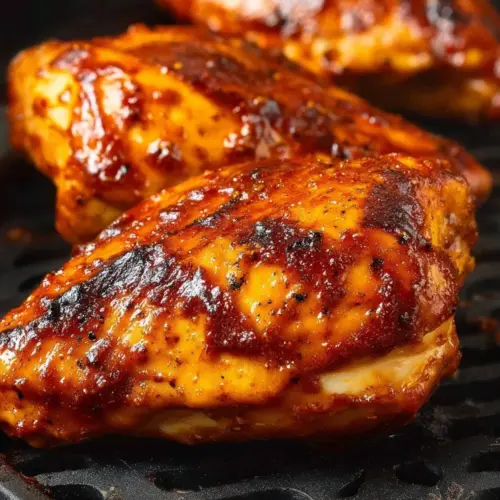 Deliciously cooked Air Fryer BBQ Chicken ready to serve in 20 minutes