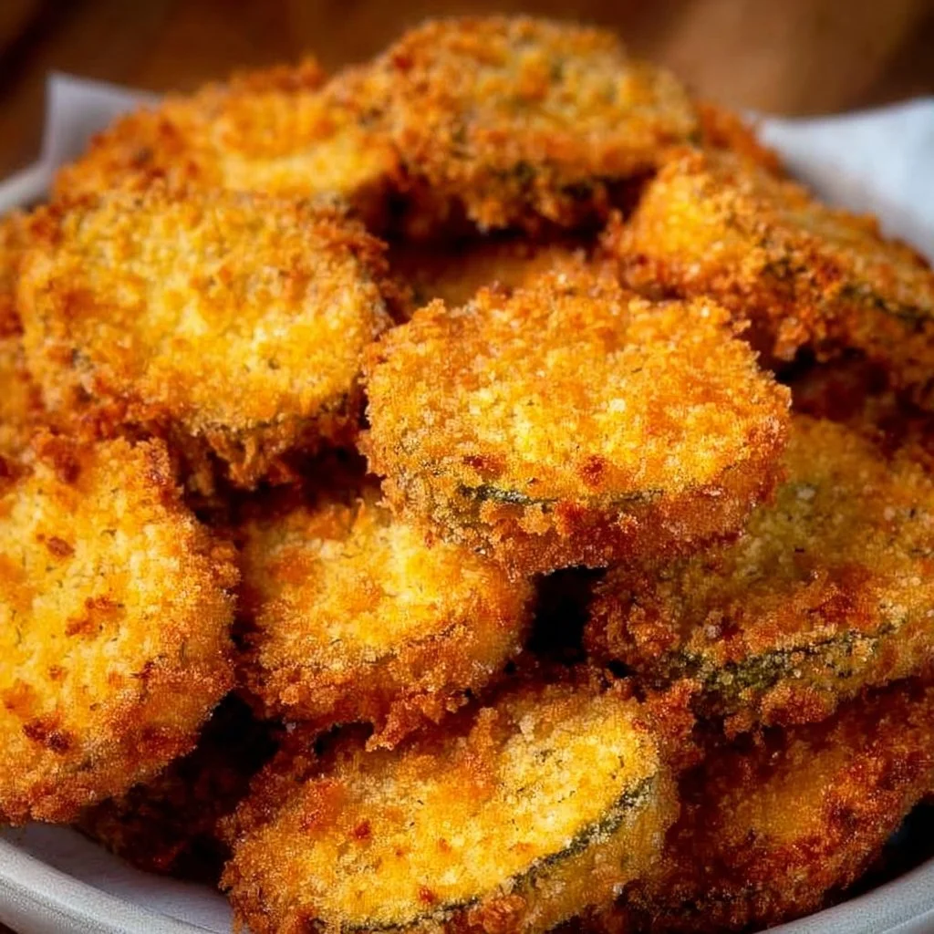 Crispy air fryer fried pickles served with dipping sauce