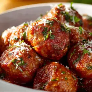 Delicious air fryer frozen meatballs served on a plate