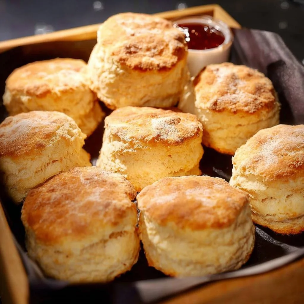 Freshly baked scones made using an air fryer recipe