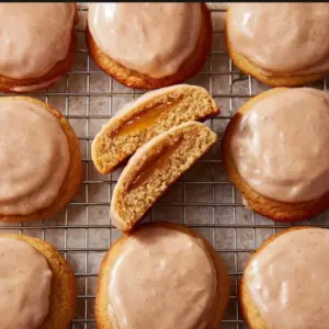 Brown Sugar Pop Tart Cookies with frosting and sprinkles, fresh from the oven.