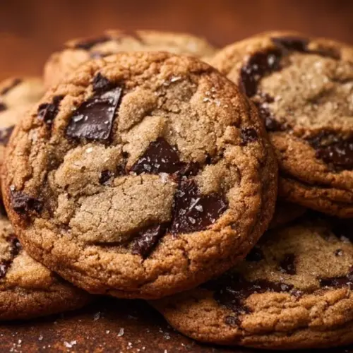 Freshly baked Cinnamon Chocolate Chip Cookies on a cooling rack