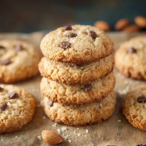 Delicious coconut flour cookies on a plate, ready to enjoy.