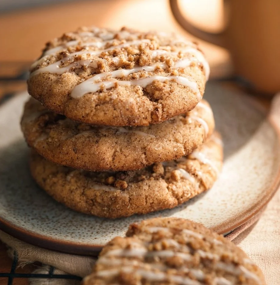 Delicious coffee cake cookies ready to enjoy with coffee