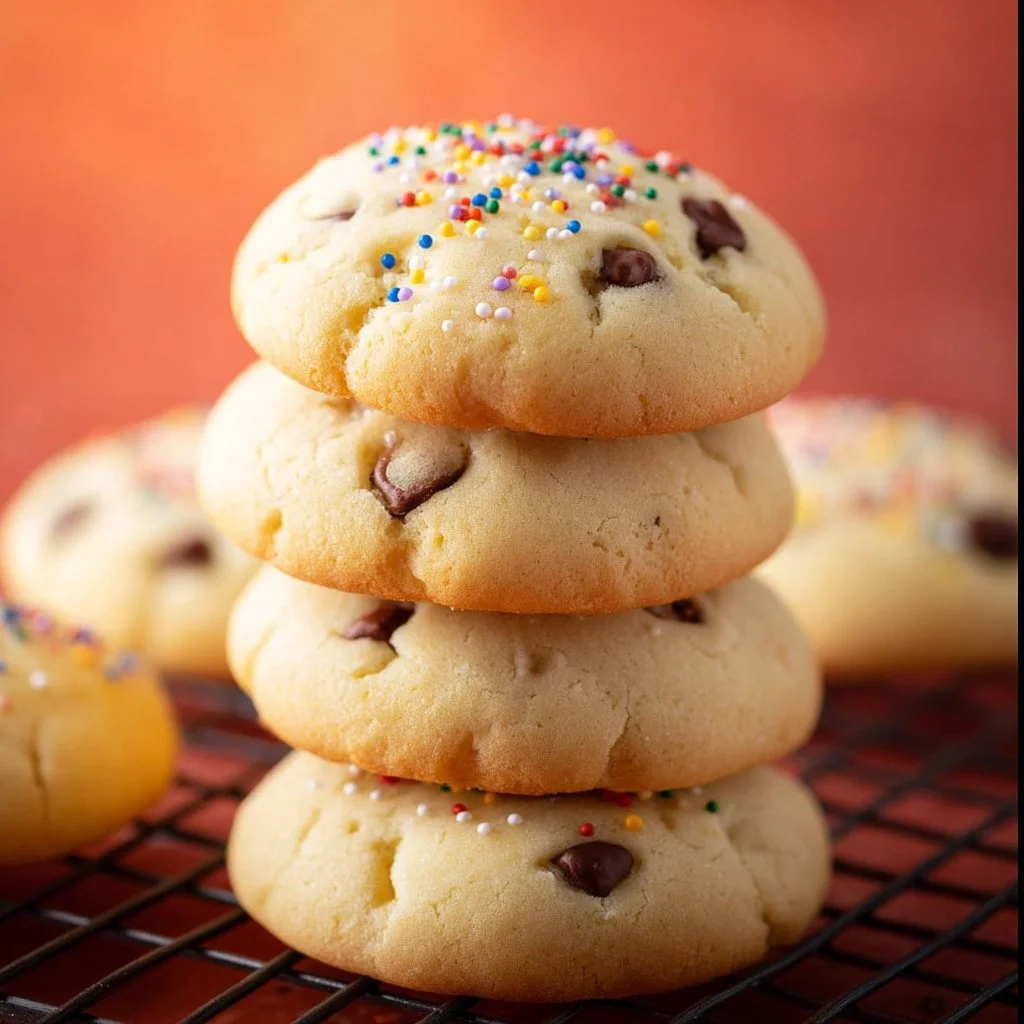 A variety of freshly baked cookies on a cooling rack, showcasing diverse flavors and textures.