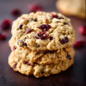 Delicious Cranberry Oatmeal Cookies fresh out of the oven