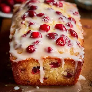 Homemade cranberry orange loaf fresh out of the oven