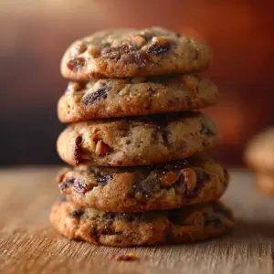 Delicious homemade Date Cookies on a plate, perfect for dessert lovers.