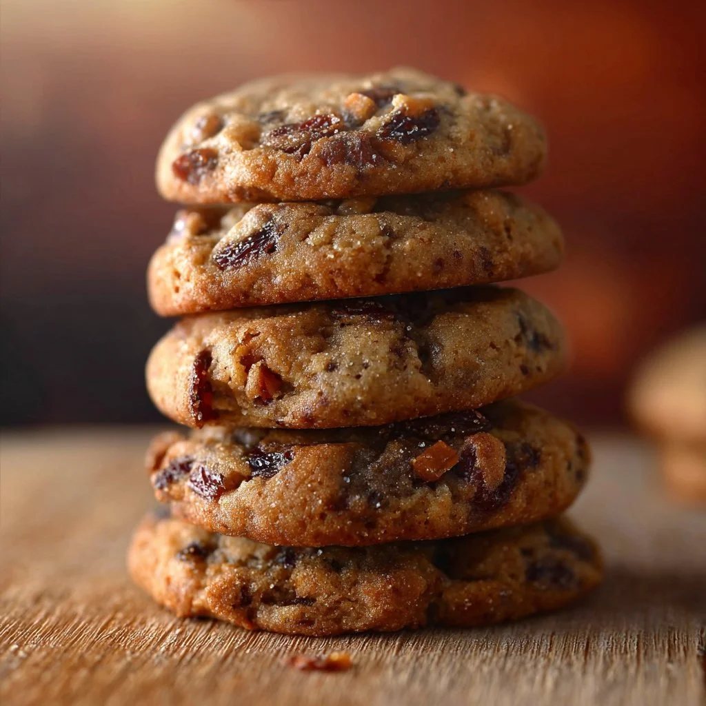 Delicious homemade Date Cookies on a plate, perfect for dessert lovers.