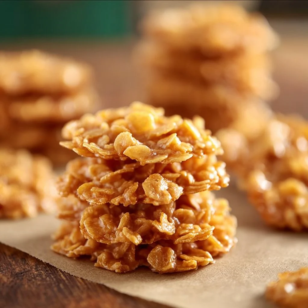 Easy cornflake cookies recipe with crunchy texture and sweet flavor.