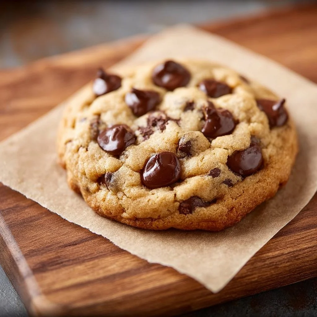 Delicious easy peanut butter chocolate chip cookies on a plate