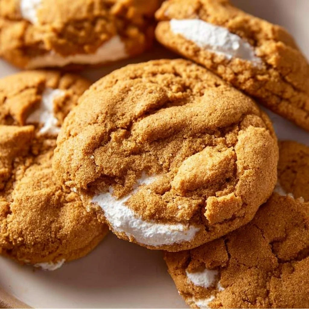 Delicious Fluffernutter Cookies with peanut butter and marshmallow fluff