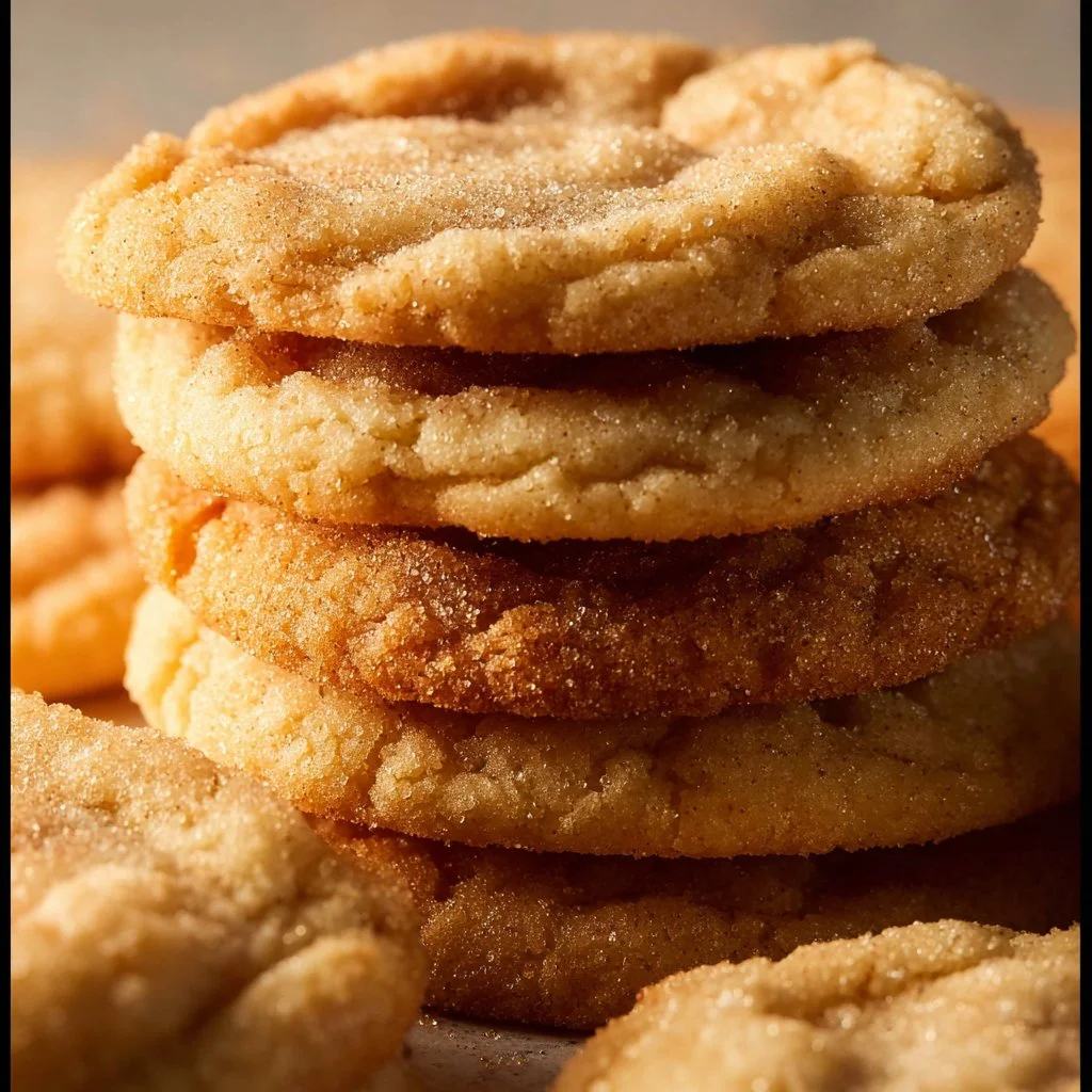 Freshly baked honey cookies on a rustic wooden table