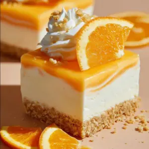 No-bake orange creamsicle dessert with creamy layers and orange flavor